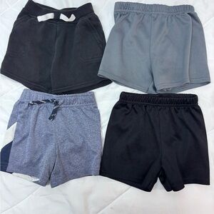 Bundle of 4 Garanimals Kids Shorts Set - Black, Gray, and Blue 18 months